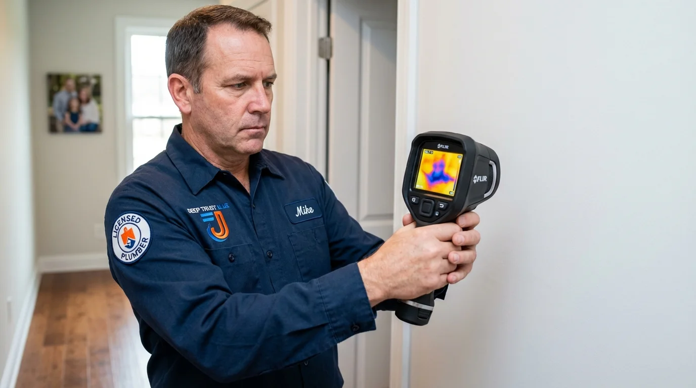 Thermal imaging leak detection by Johns Plumbing LLC in Woodhaven